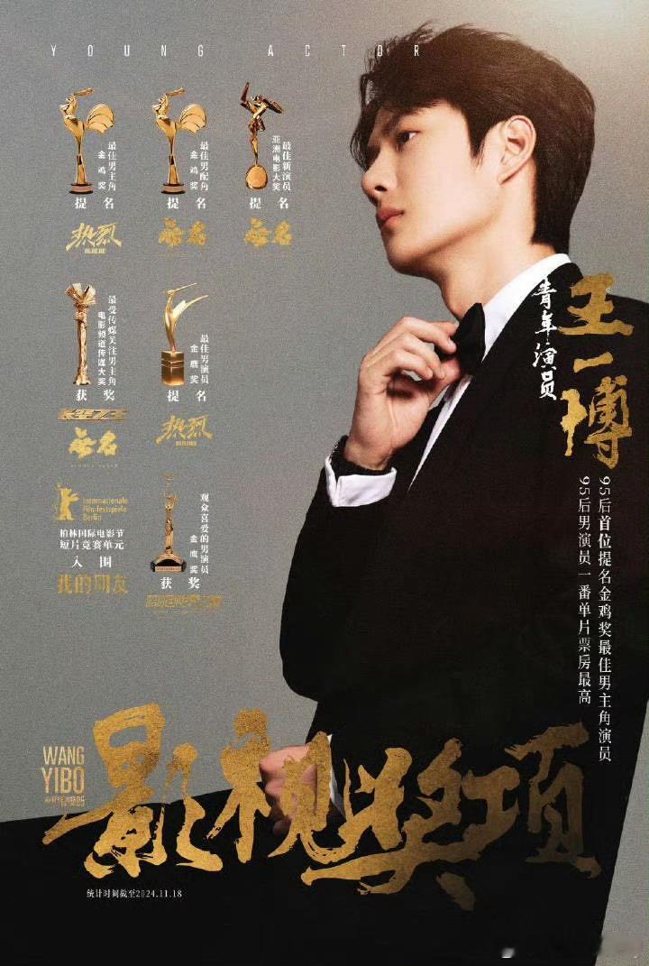 王一博两部作品入选五个一工程奖 王一博的两部作品《热烈》和《长空之王》均入选了第
