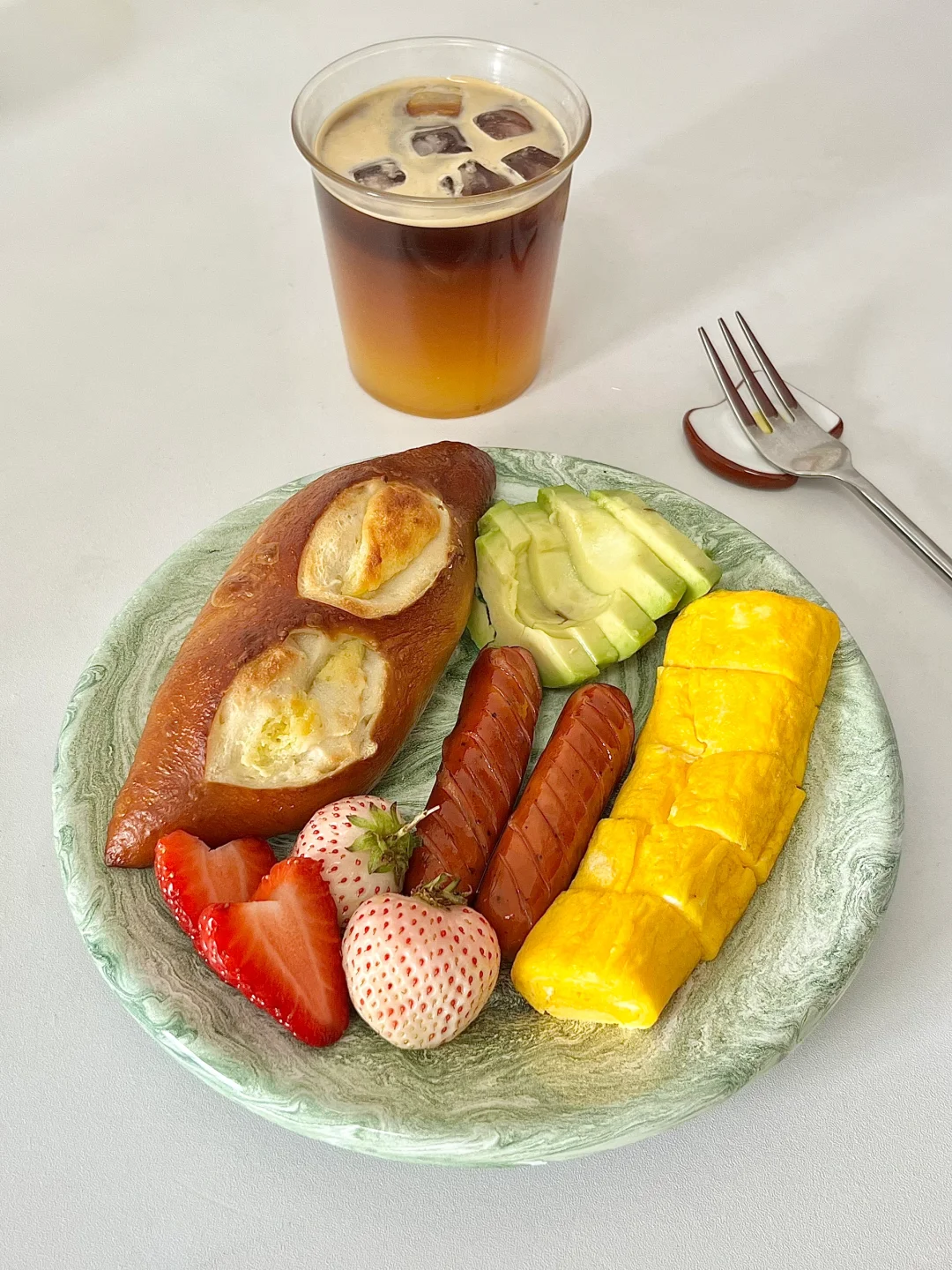 元气早餐|榴莲奶酥碱水🥨厚蛋烧🍳橙C美式☕