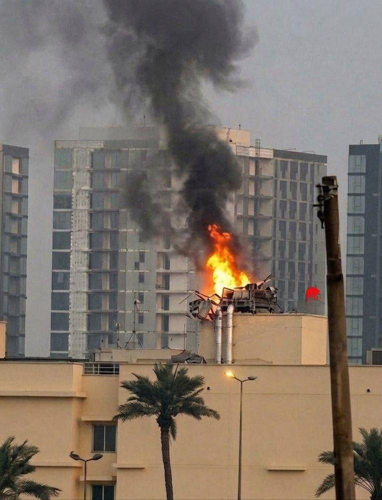 美国巴格达大使馆的雷达被炸毁了