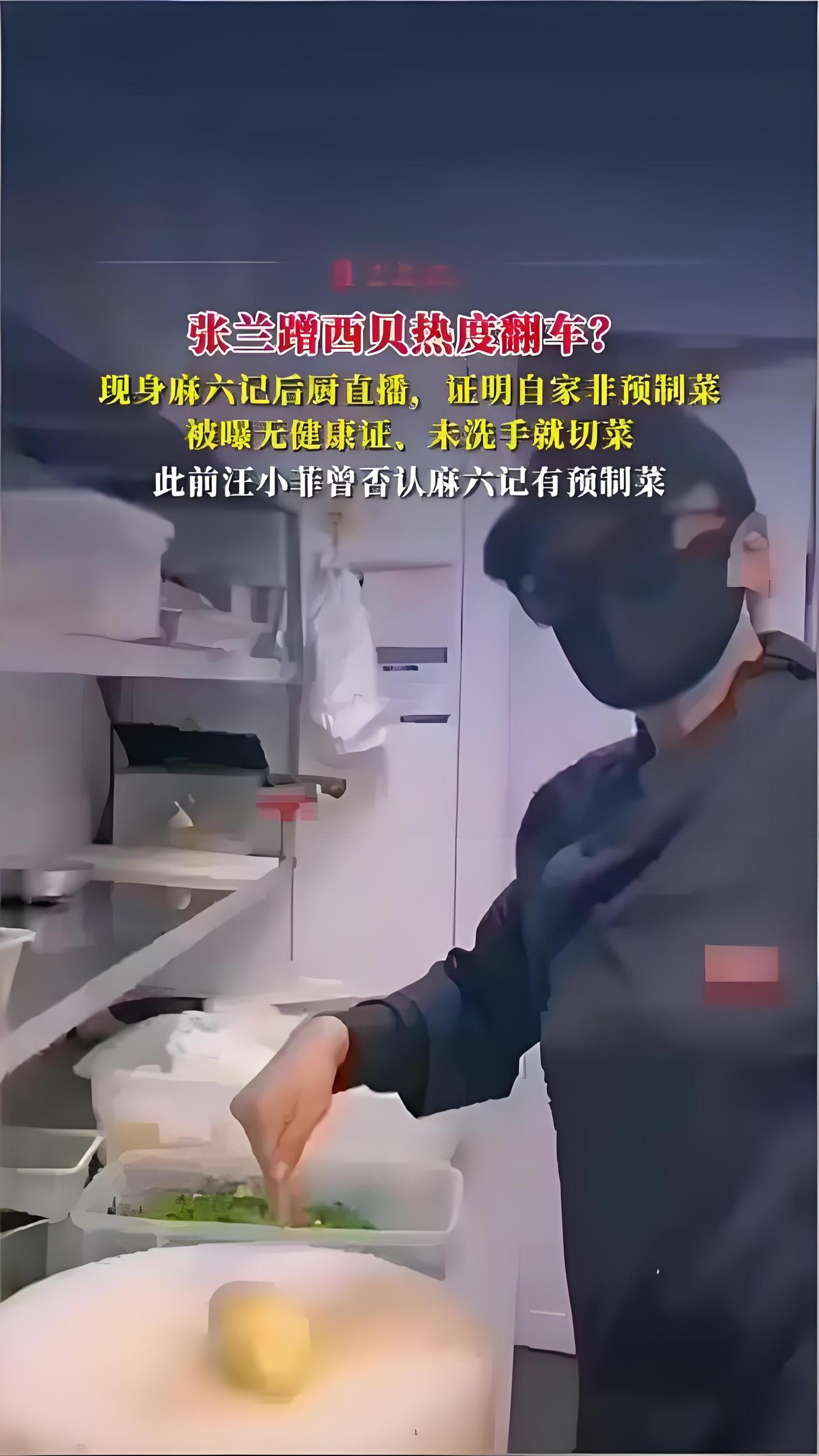 2025年9月12日，张兰直播带团队闯入麻六记后厨，试图证明“非预制菜”，却遭网