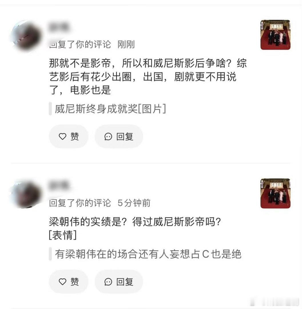 辛芷蕾被挪引发粉丝讨论，辛芷蕾粉丝问梁朝伟有什么实绩吗？ 