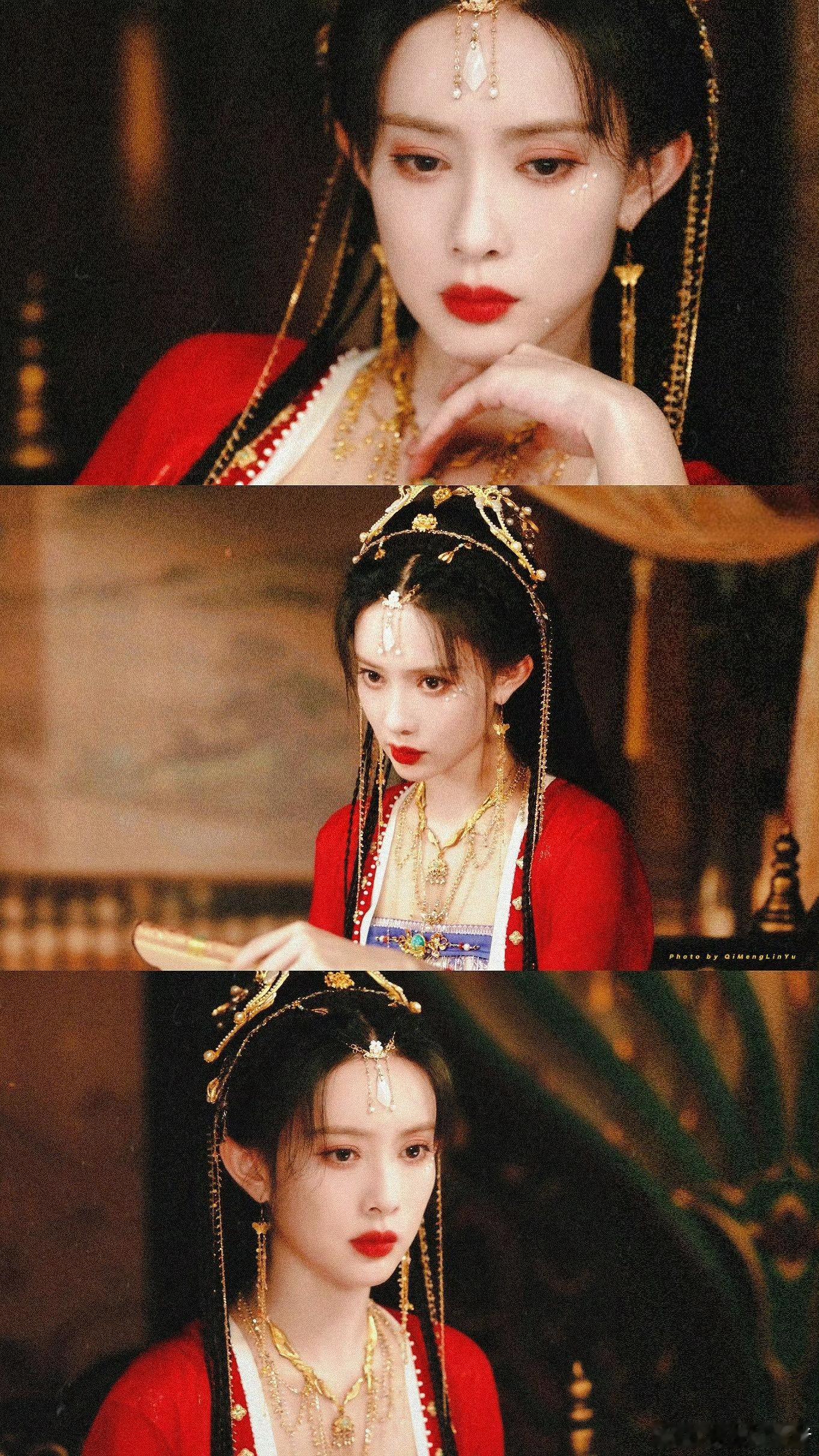 孟子义[超话]建议抓孟子义去当女儿国国王孟姐也太美了吧！！ 妥妥红色异域风美人[