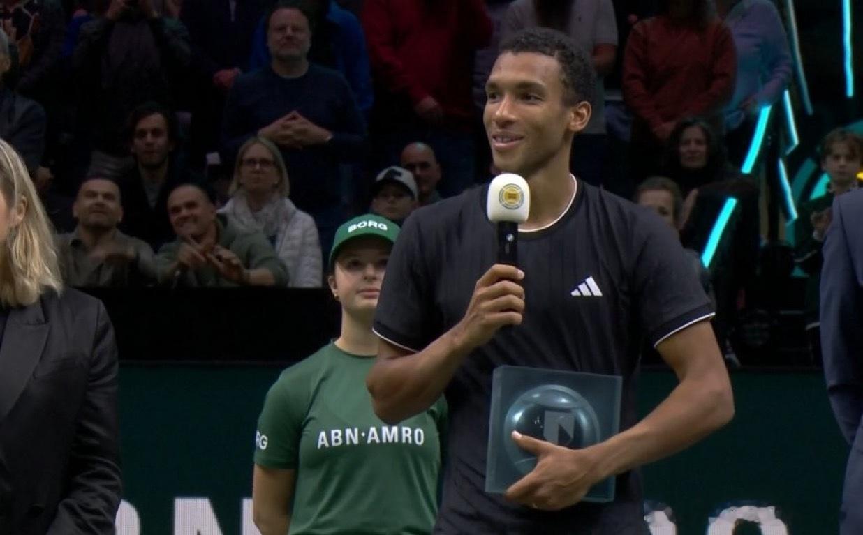 德米纳尔🇦🇺 6-3 6-2阿利雅西姆🇨🇦 夺得鹿特丹500赛🏆✅德米