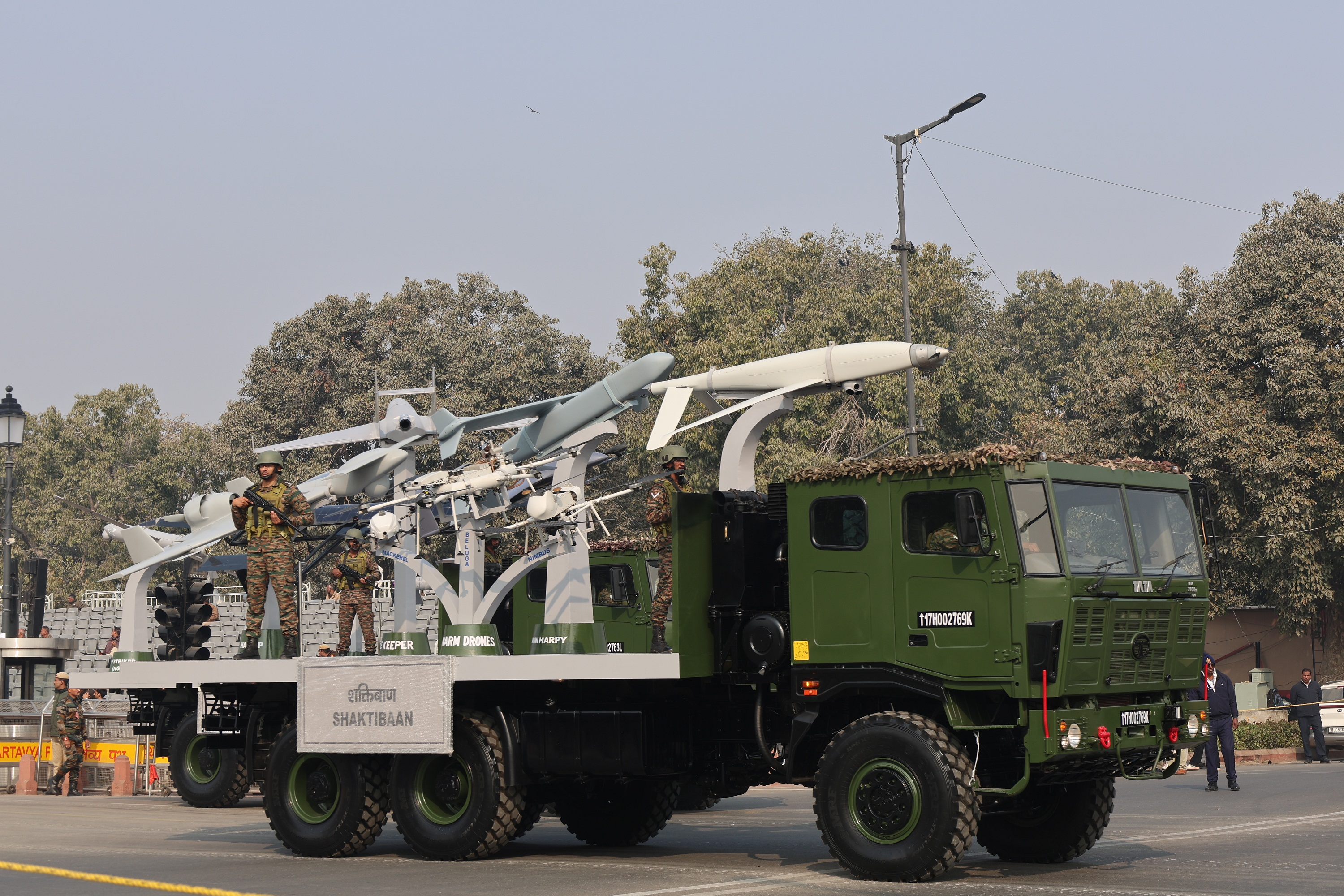 烽火问鼎计划  印度共和日阅兵彩排，展示了不少无人机/巡飞弹 