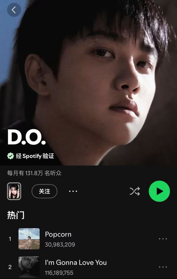 exo成员Spotify月听众和最高流媒的极致反差，到底谁才是exo的人气top