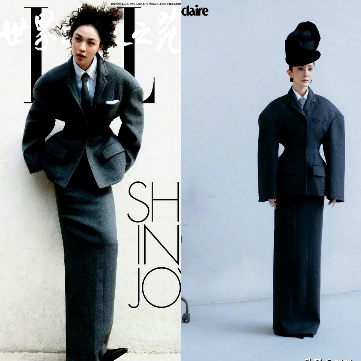 钟楚曦跟杨幂撞衫那事儿，真不是巧合那么简单。杨幂两年前穿的Dion Lee黑裙，