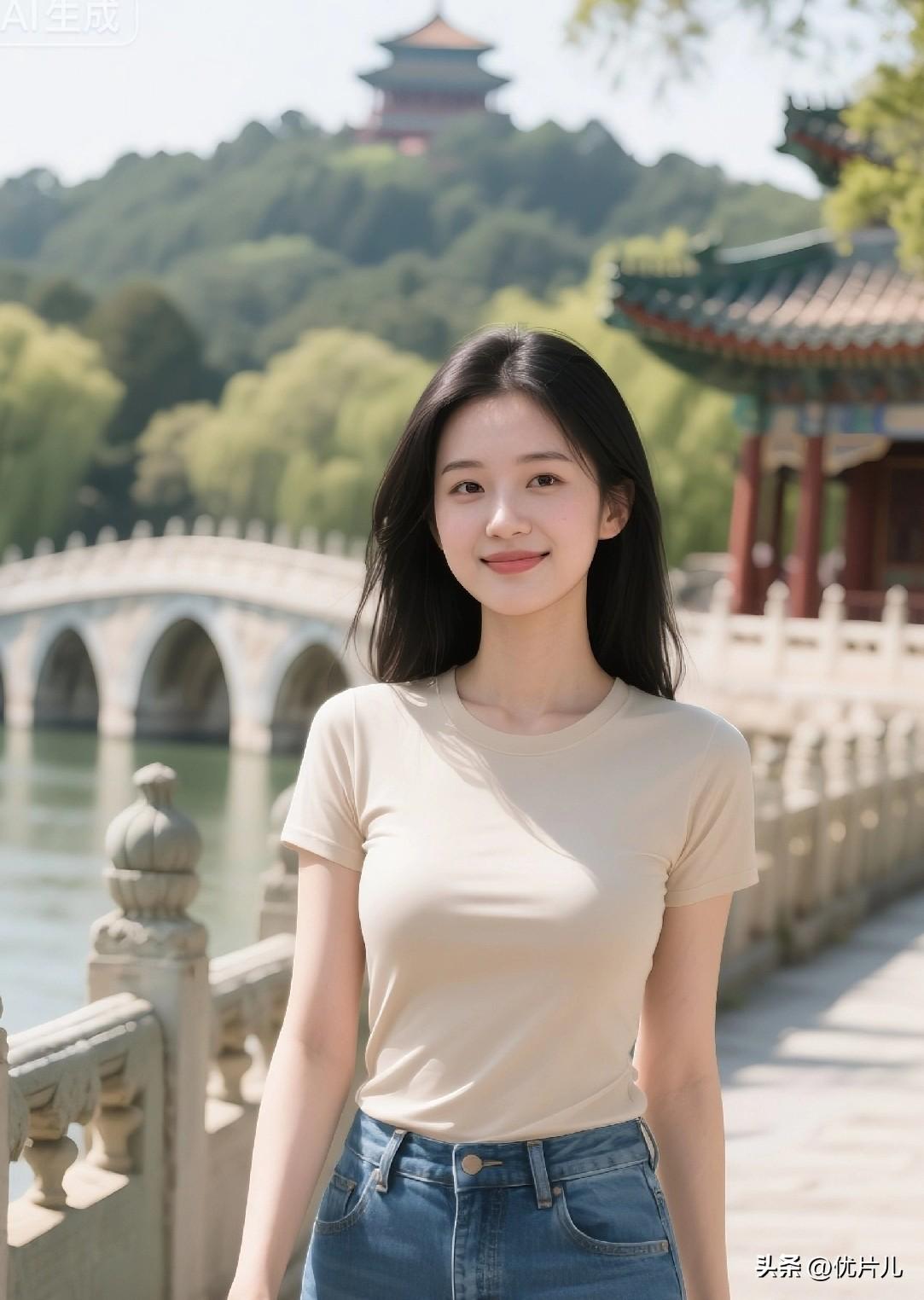 春天就像一场温柔的梦，风轻云淡间，藏着无尽的治愈。  春日氛围感   治愈系美女