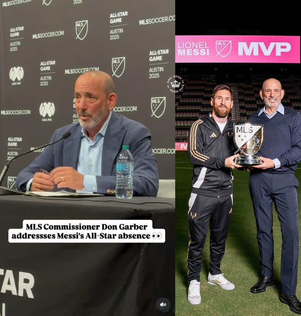 Garber🇺🇸（美职联总裁）🗣️：“由于迈阿密的赛程安排，我们有一名球员