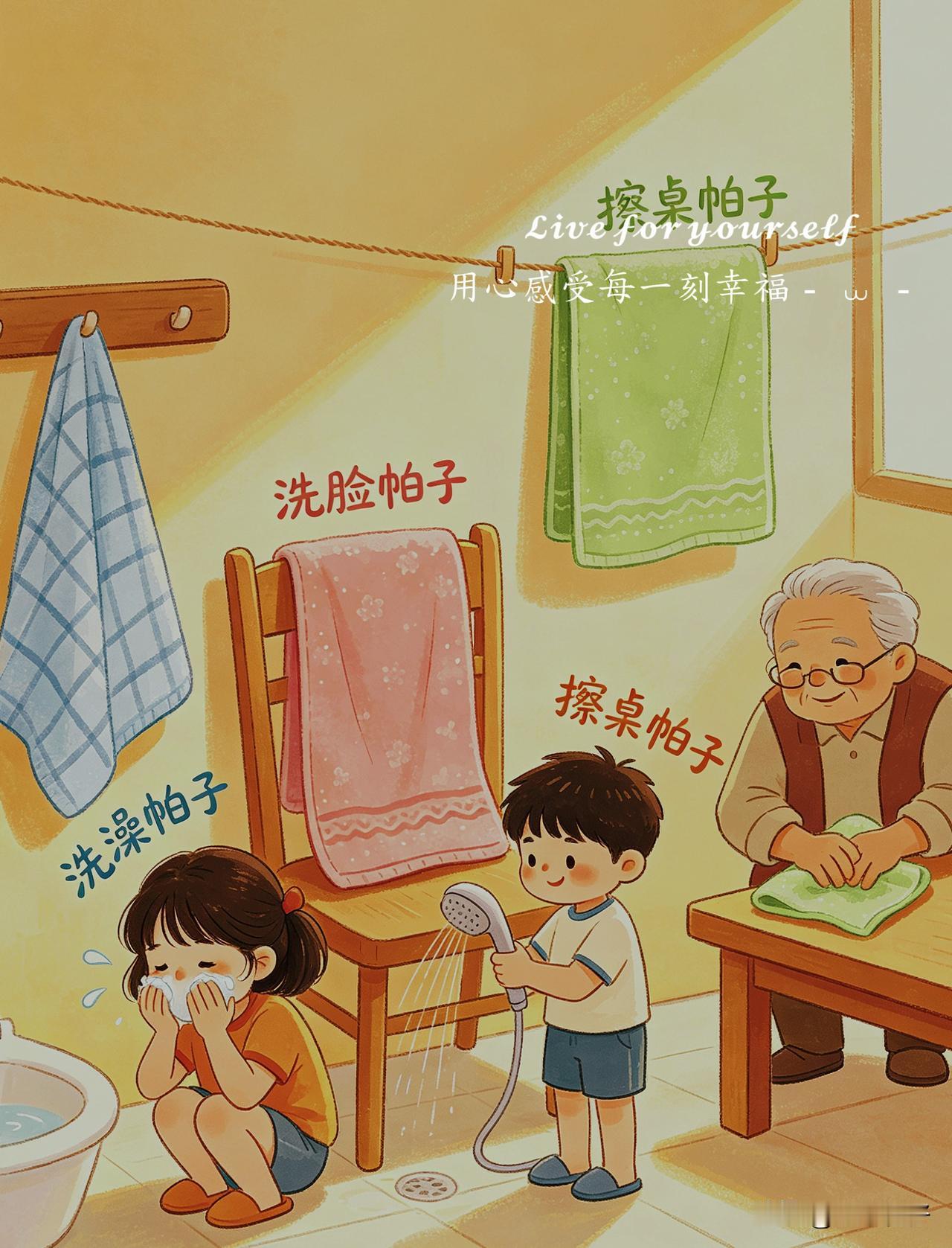 广元苍溪话里，毛巾统称“帕子”，洗脸的叫“洗脸帕子”，洗澡擦身的叫“洗澡帕子”，