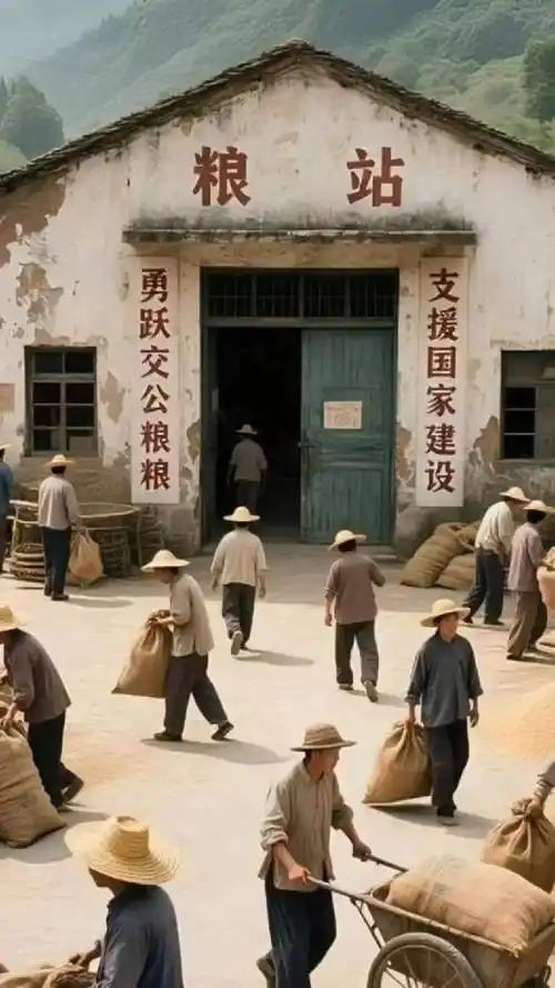 秋阳正烈，乡粮管所外的土路被踩得发烫。运送公粮的队伍排了半里地，有小推车，毛驴拉