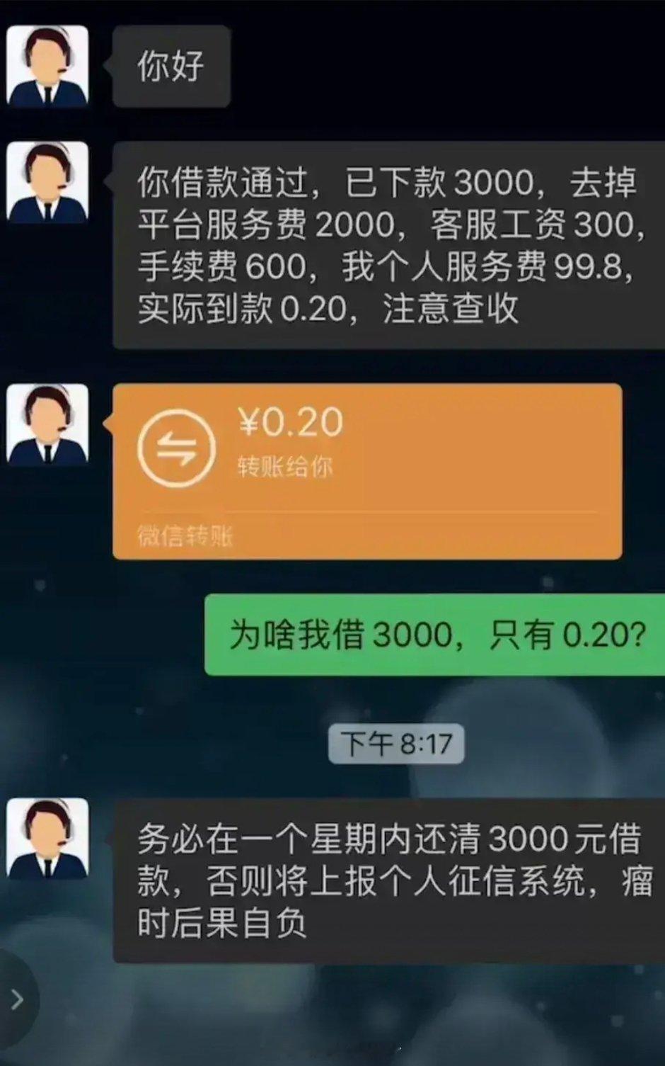 网上贷款1560元17天利息13764元还有比这个利息高的吗[笑cry] ​​​