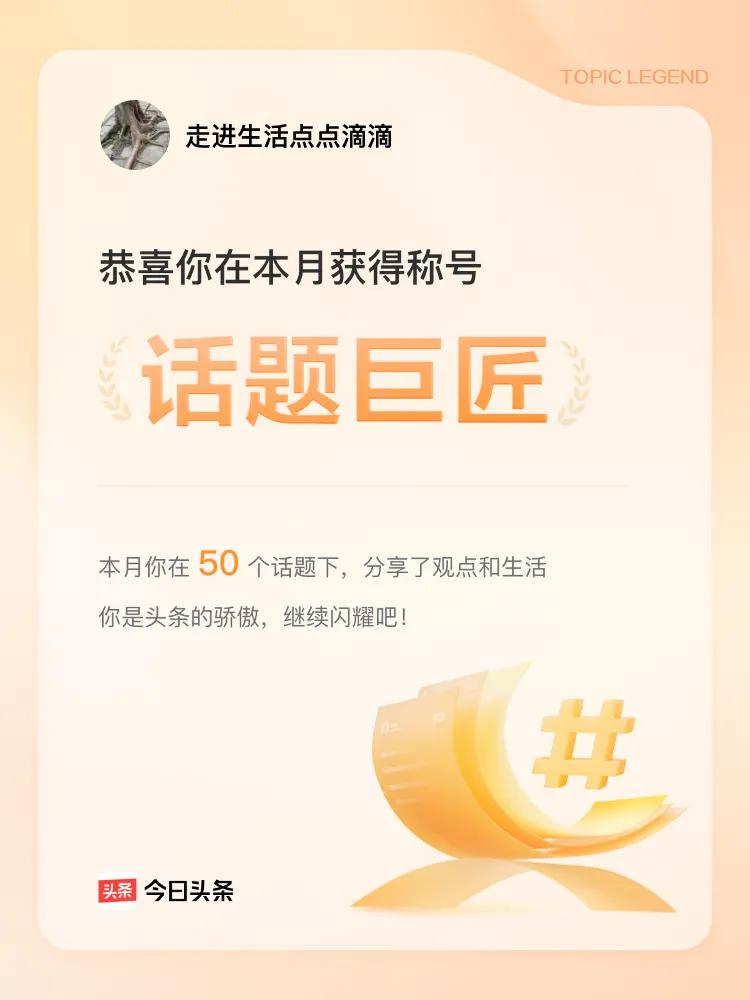 分享我的话题荣誉