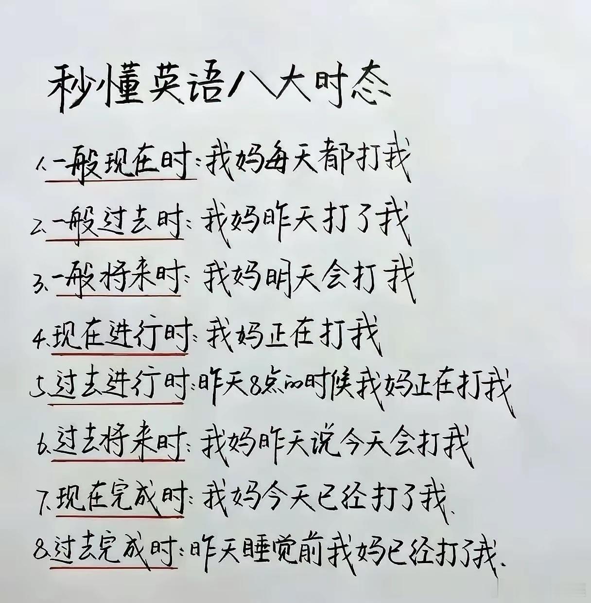 真抗揍啊。这破英语，挨打还整这么多花样