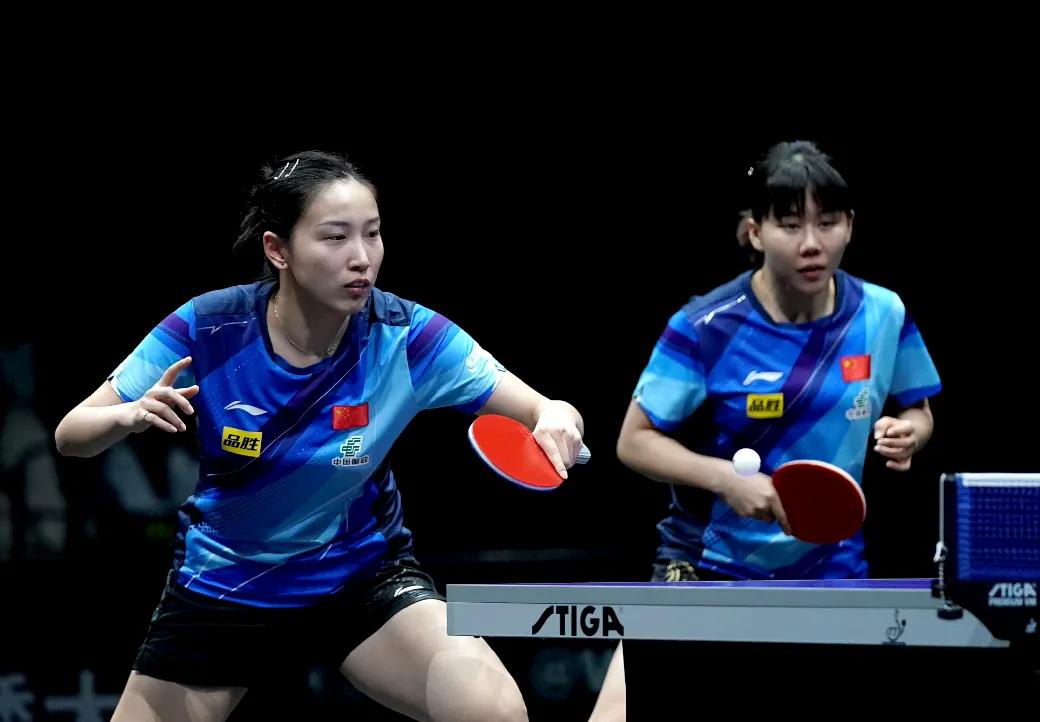 陈幸同/钱天一获得女双冠军！
#WTT常规挑战赛太原站2023# 女双决赛在国乒