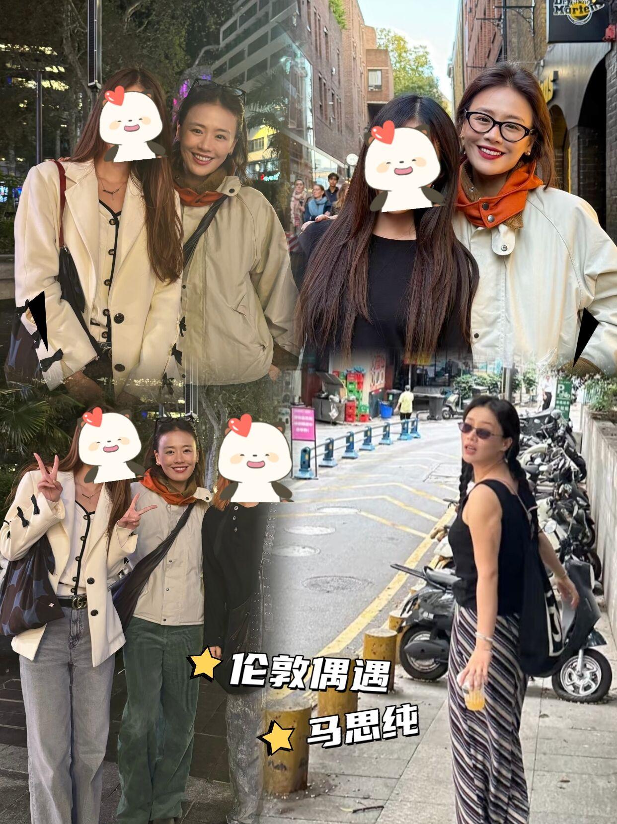 伦敦街头偶遇到马思纯！网友在伦敦吃火锅遇到马姐，见到粉丝后，热情与其合影，本人性