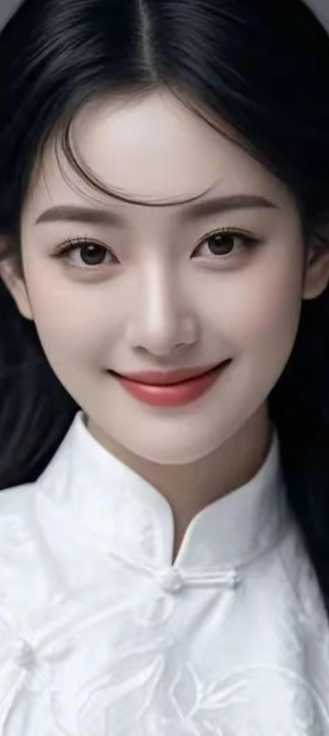 温婉优雅的东方美人，笑靥如花，古典韵味十足。