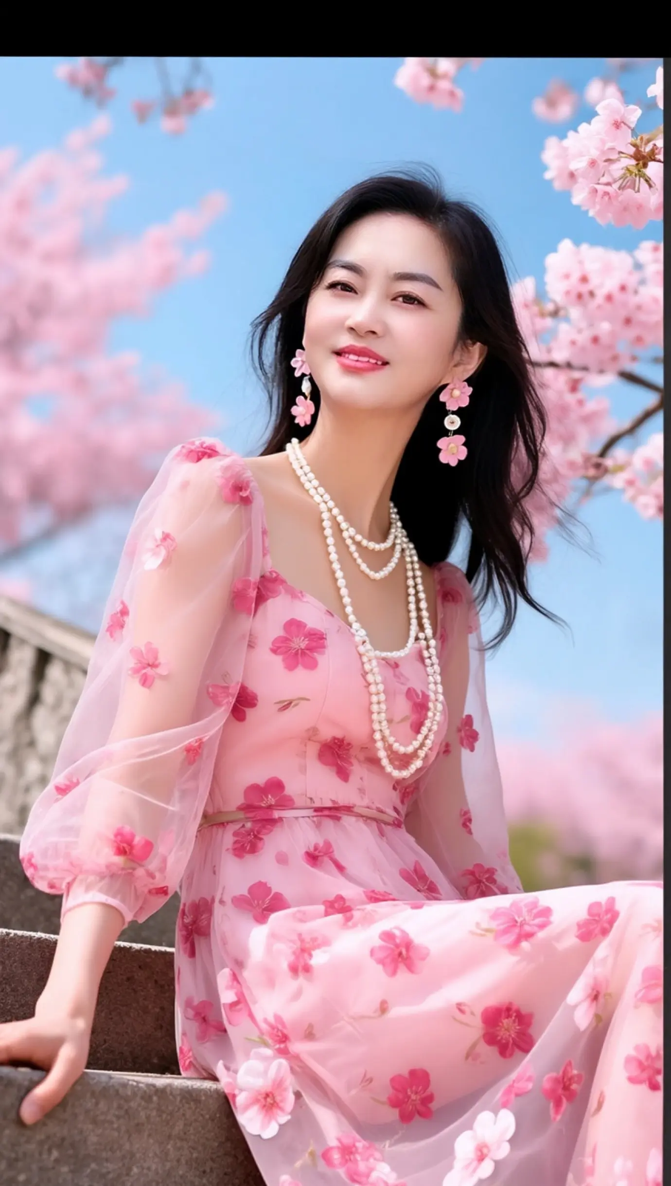 AI樱花粉写真 随变ai随便玩