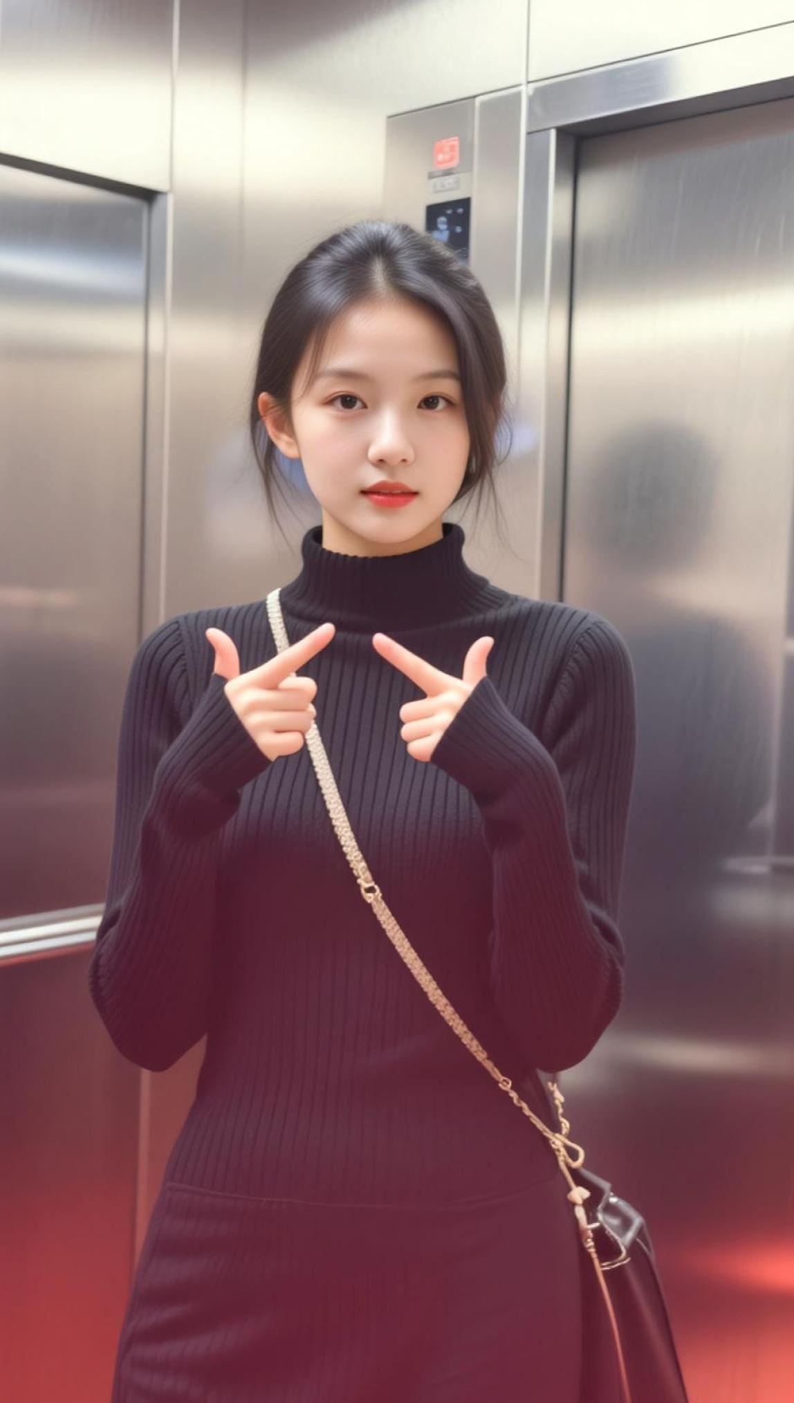 AI电梯酷自拍  抖音ai创作