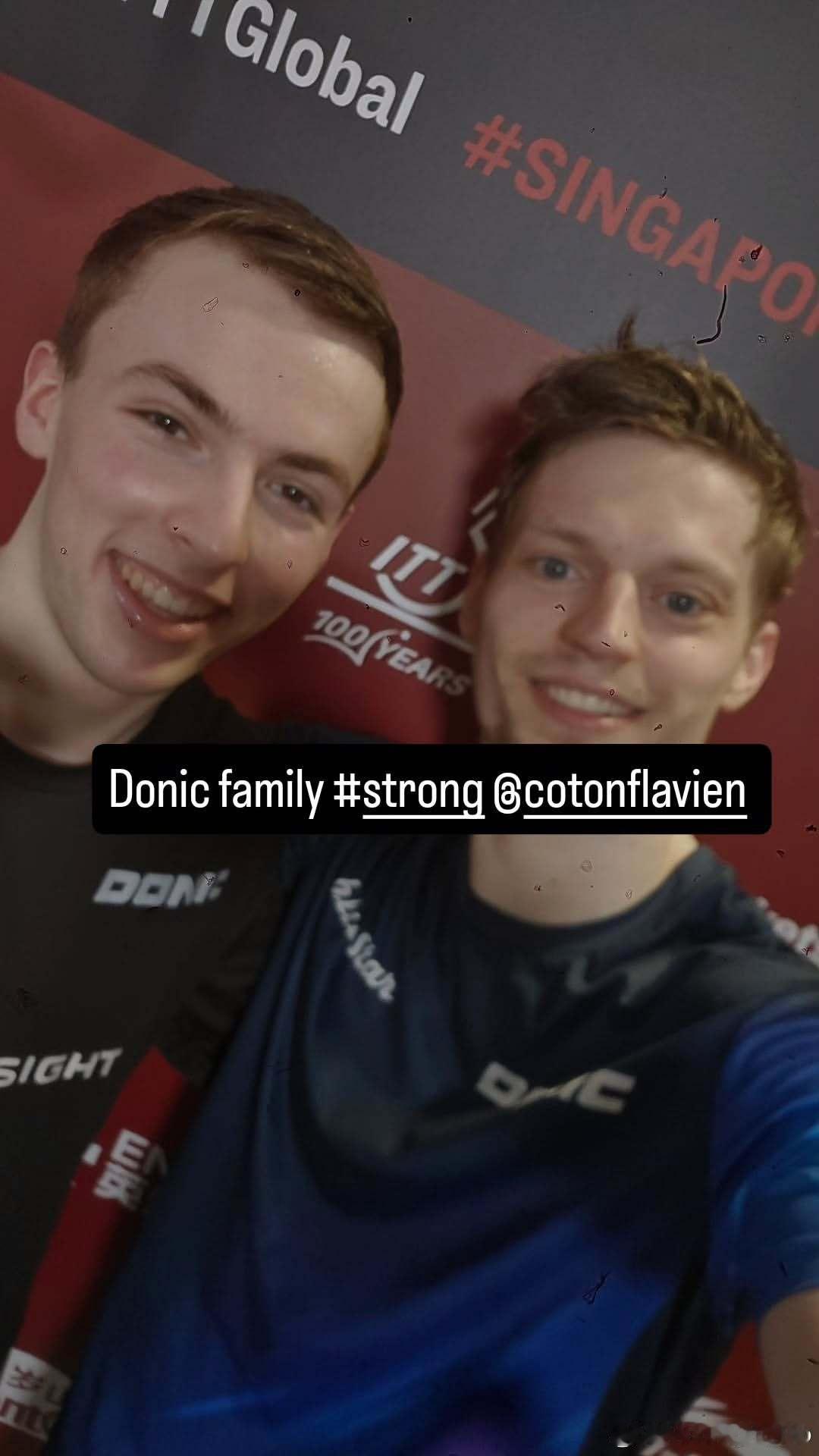 WTT新加坡大满贯2026 林德、科顿 Donic家族合影📷 