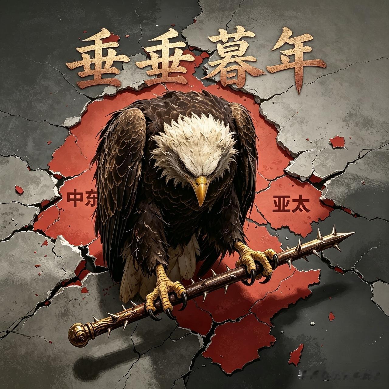 第一个是暮气沉沉的老鹰
以前嚣张惯了，到处插手别人家的事。现在自己都走下坡路了，