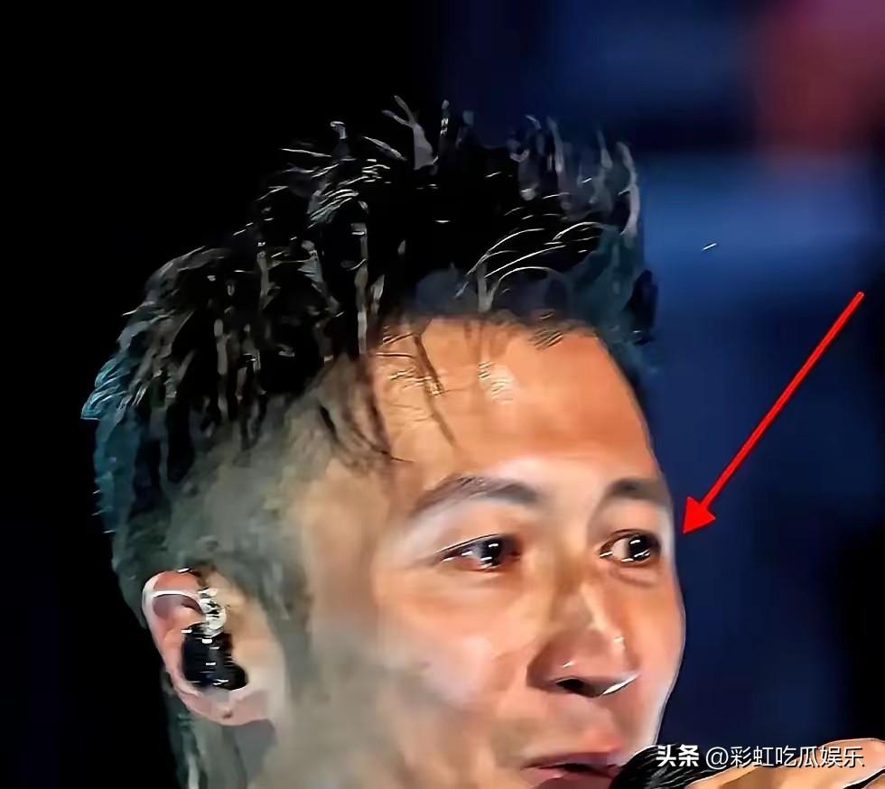 谢霆锋演唱会上突然唱不下去，眼含热泪无声的崩溃了，有人说他父亲离世他还开演唱会太