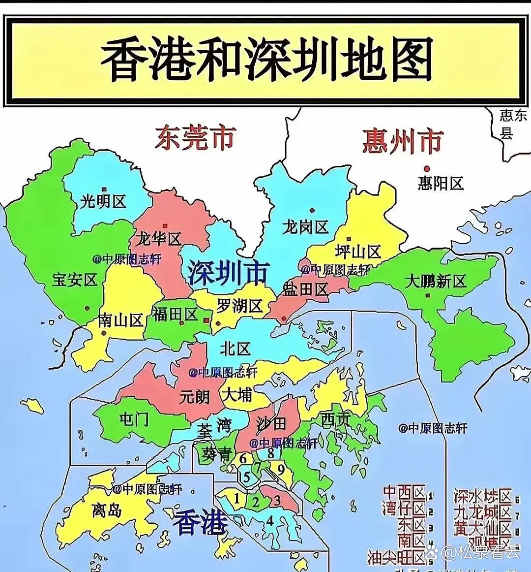 这样一看香港是挺小的