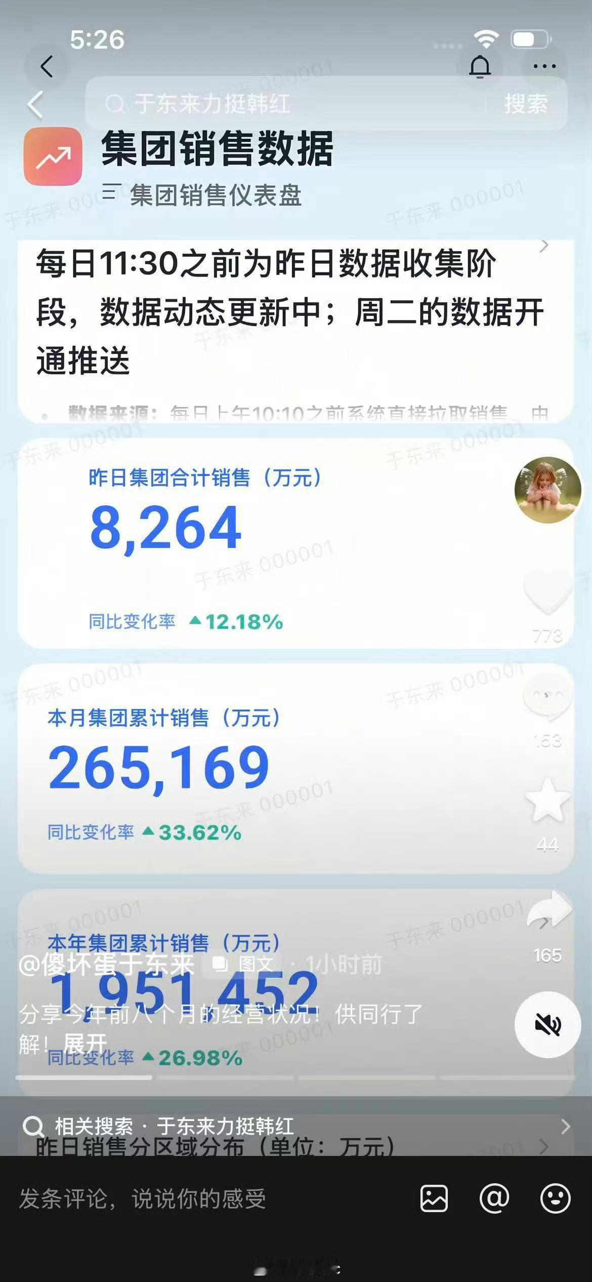 【于东来晒胖东来业绩胖东来8个月卖了195亿】9月1日，胖东来创始人于东来发文分