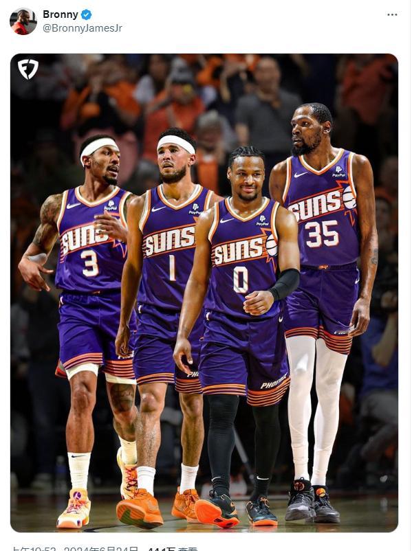 NBA选秀日临近，布朗尼刚刚发布了一条动态。#敢创未来# ​​​