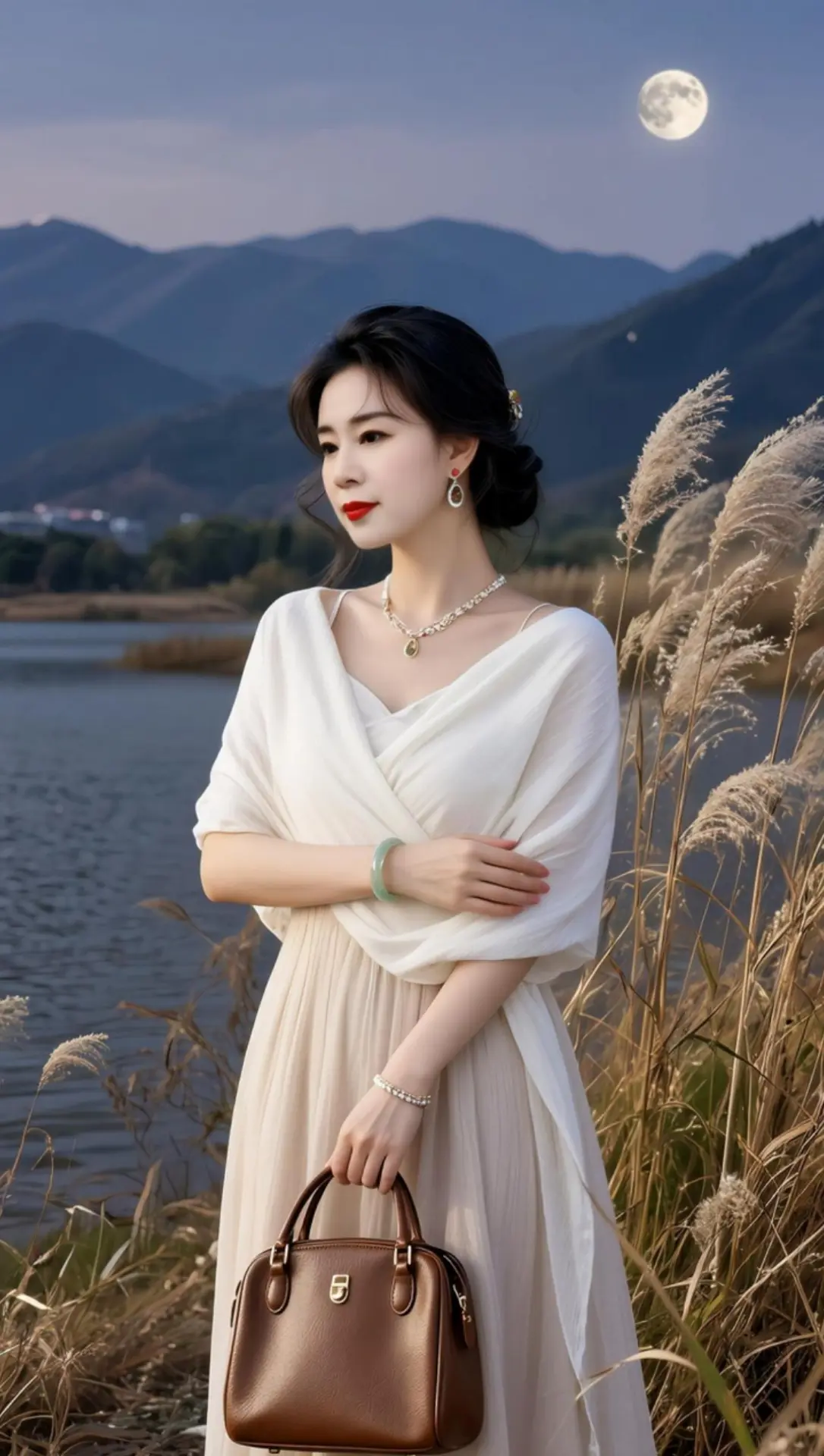 AI湖畔优雅写真 ai创作