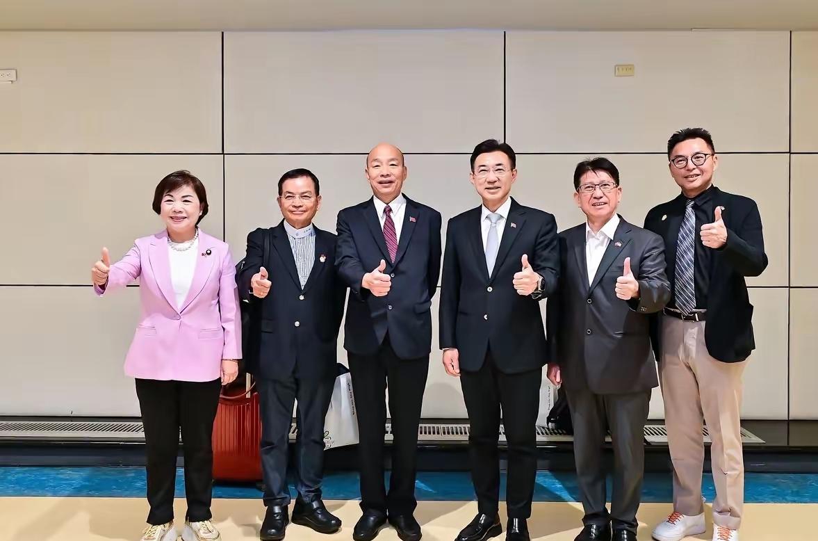 韩国瑜返台，立委陈菁微发文:前往机场迎接

台北时间6月28日，立委陈菁徽在脸书