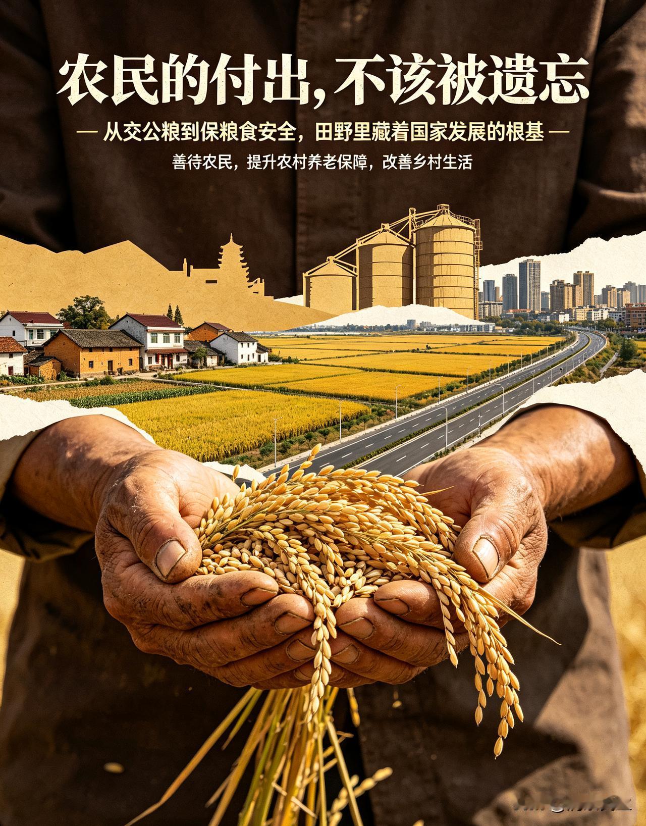 农民为国家发展立下不可磨灭的功劳。过去交公粮，默默保障全国粮食供给；如今深耕土地