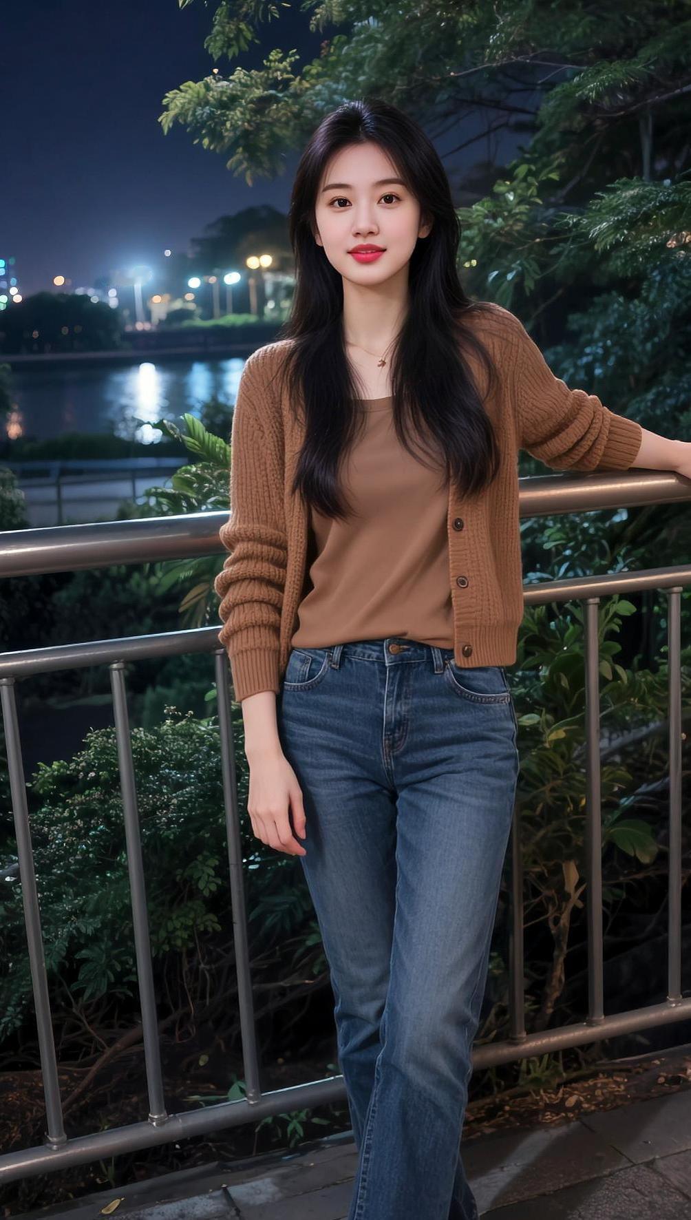 AI河畔夜景照 抖音ai创作