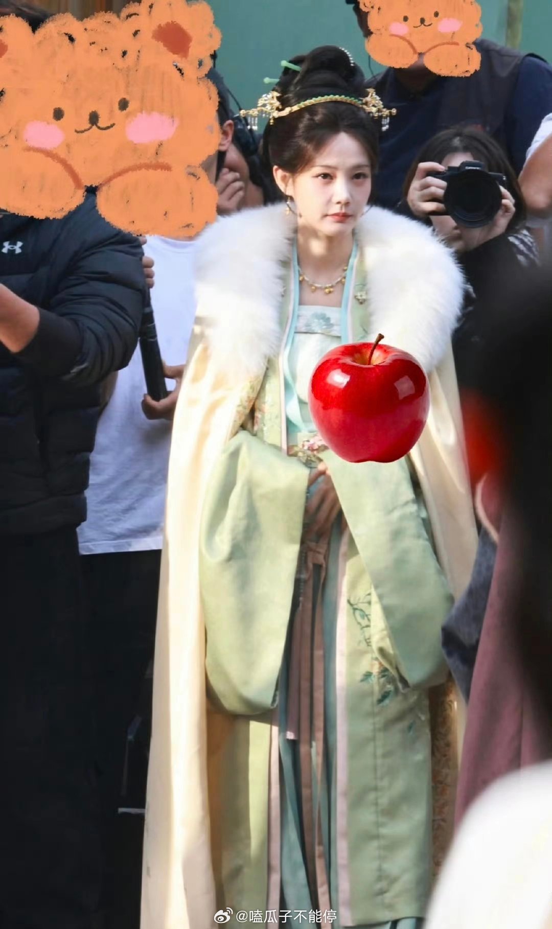 李一桐《金枝》今日生图路透，好萌的陈雀儿