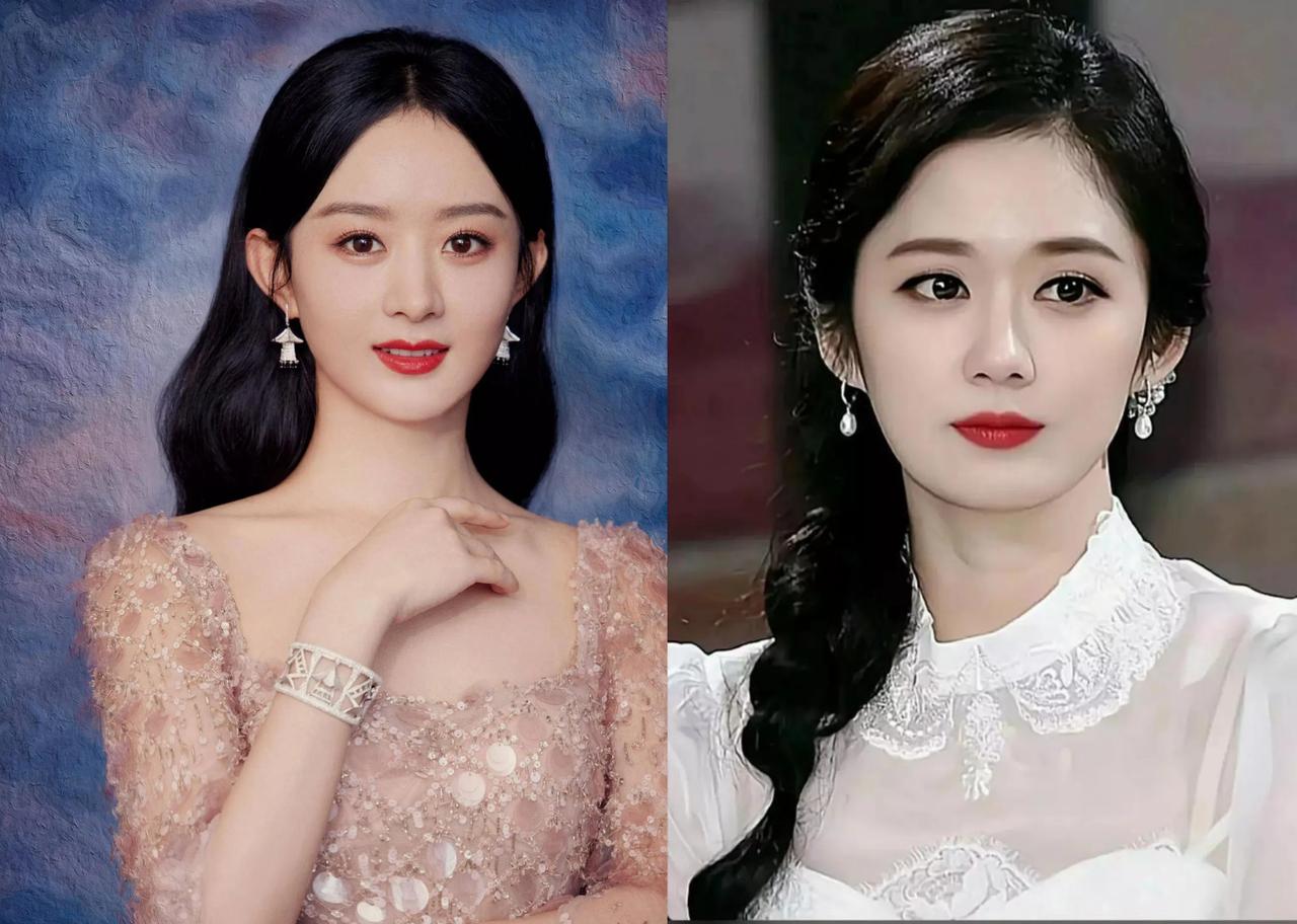 有人说赵丽颖和张娜拉长得很像，像双胞胎，你们怎么看呢？#明星时尚# #明星对比#