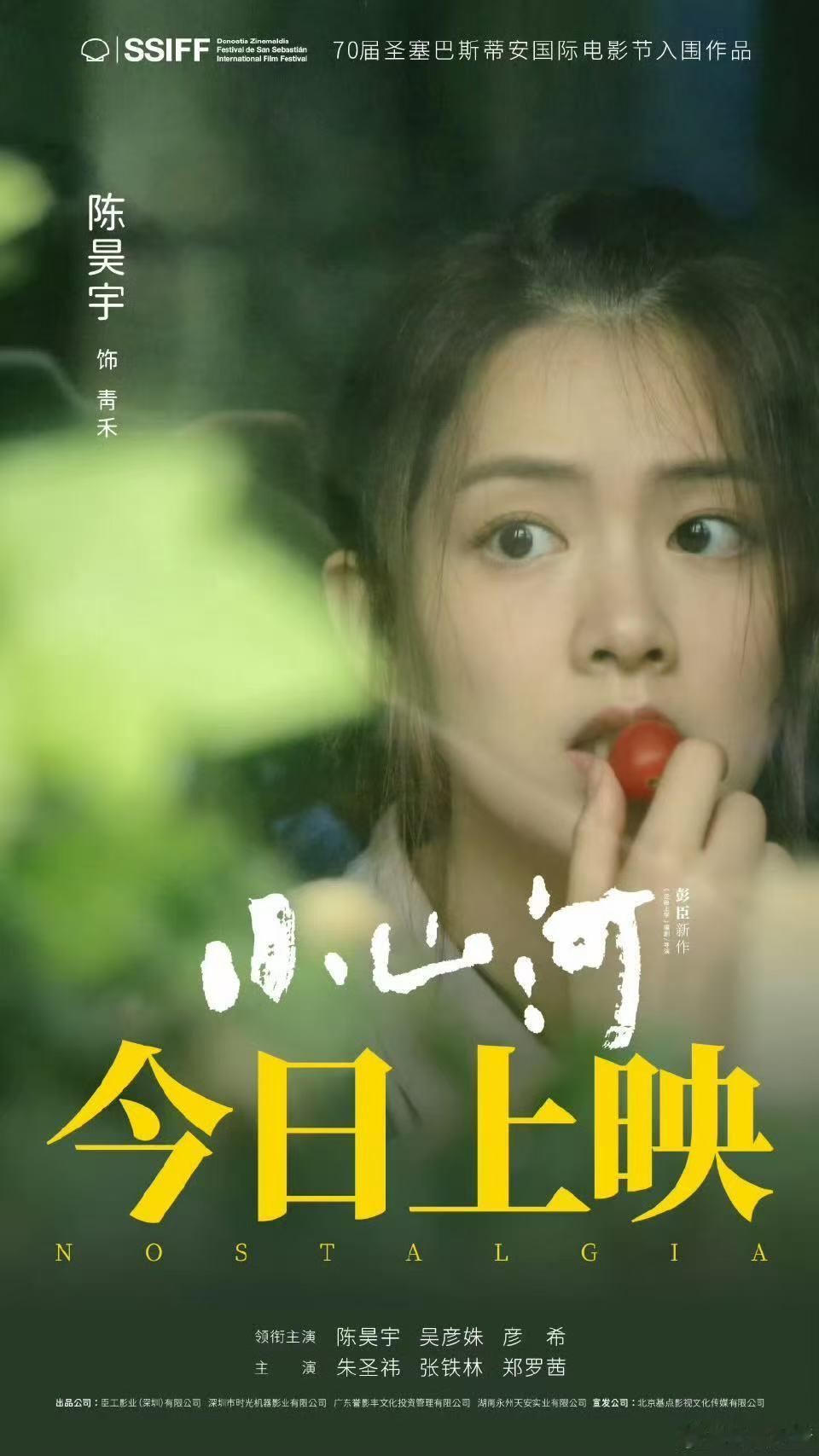 陈昊宇小山河今日上映海报 ​​​陈昊宇《小山河》今日上映啦！一起到电影院看！ ​