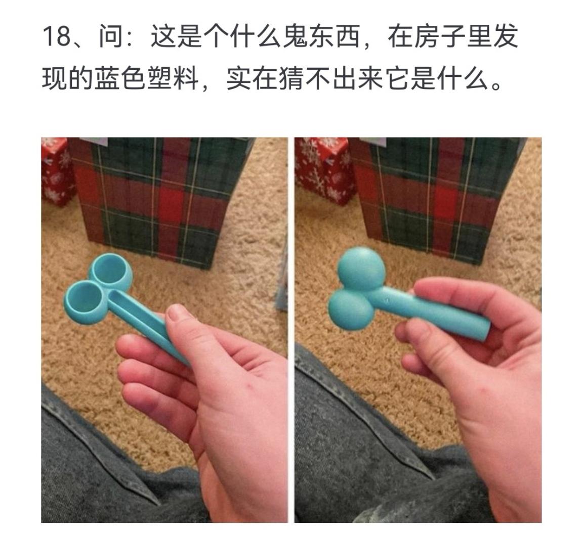 问：这是个什么鬼东西，在房子里发现的蓝色塑料，实在猜不出来它是什么