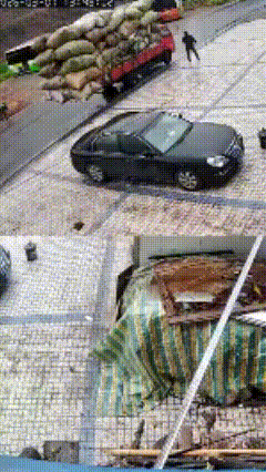 不敢相信自己的眼睛，这样竟然都没死？
网友3月9日发布的一段监控视频，黑衣男子横