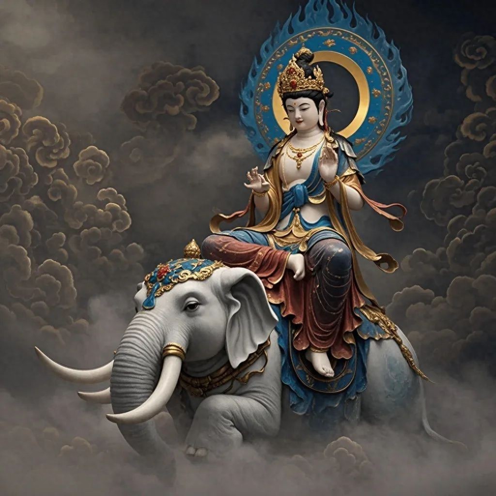 普贤菩萨，好运连连，顺风顺水，福寿安康，前程似锦 见者接福了   [求关注][拜