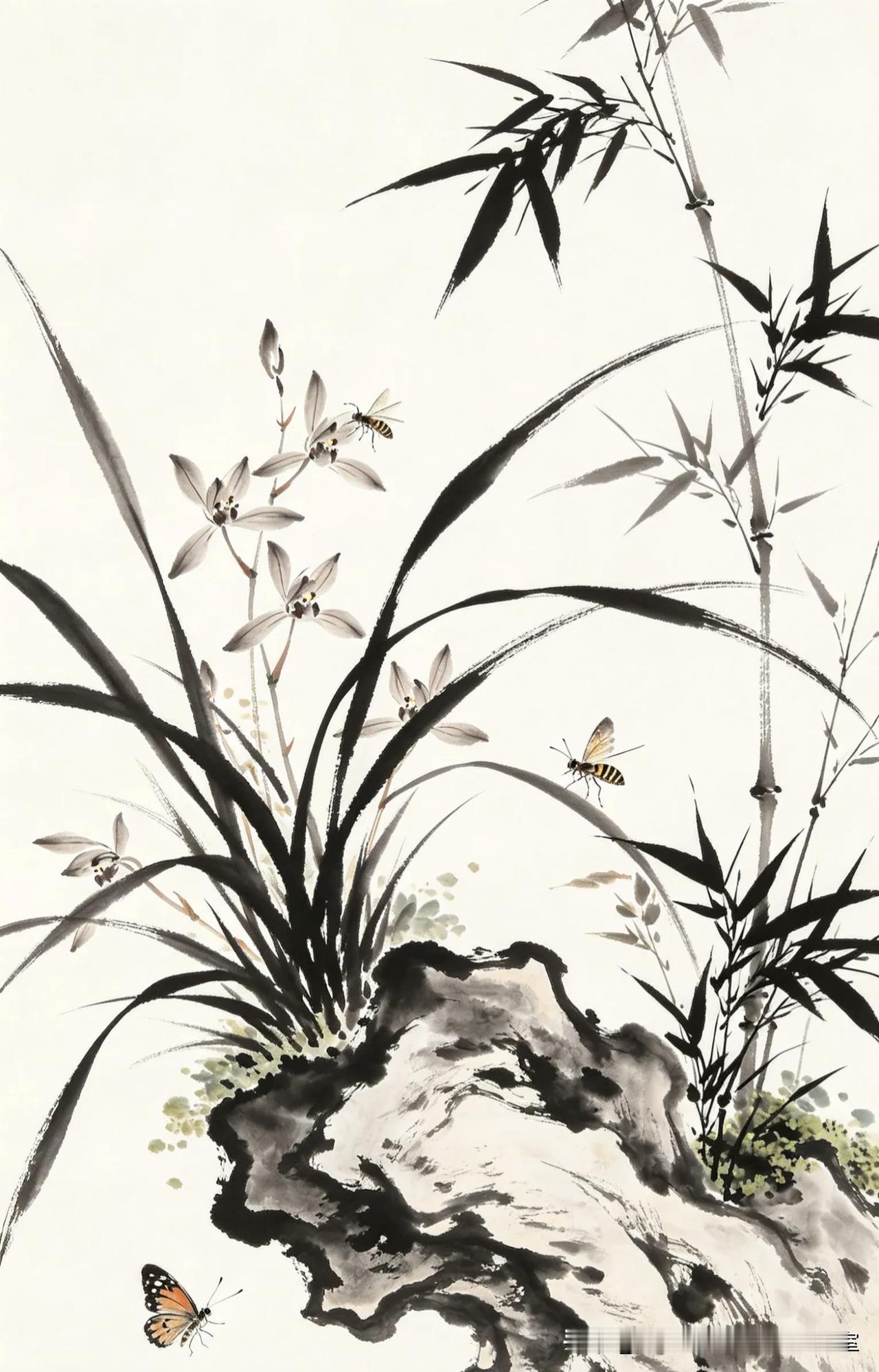 写意兰花（国画）02