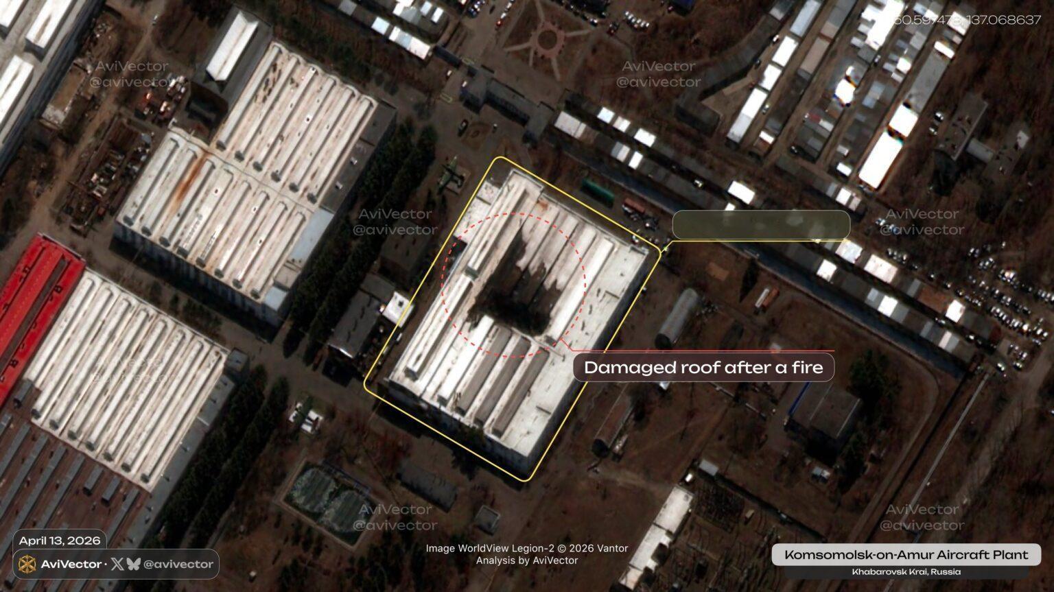 唉，损失大了:阿穆尔河畔共青城加加林飞机制造厂（KnAAZ）遭受火灾后的4月14