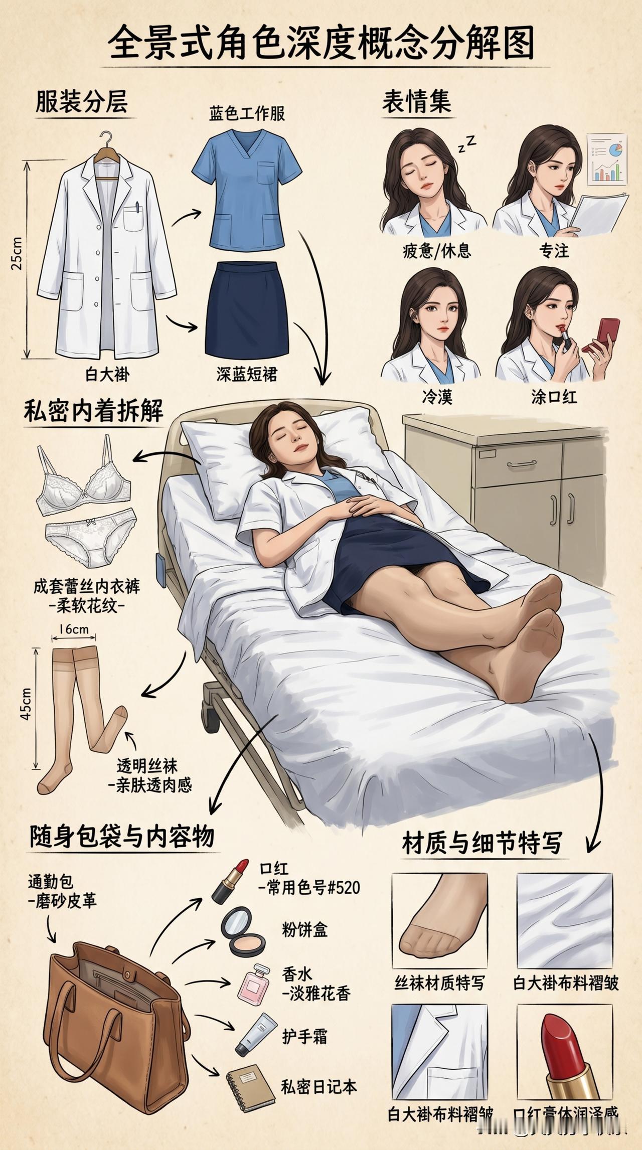 ai美女医生在休息室休息AI医诊 ai护士姐姐 ai护士美女 ai会看病 ai小