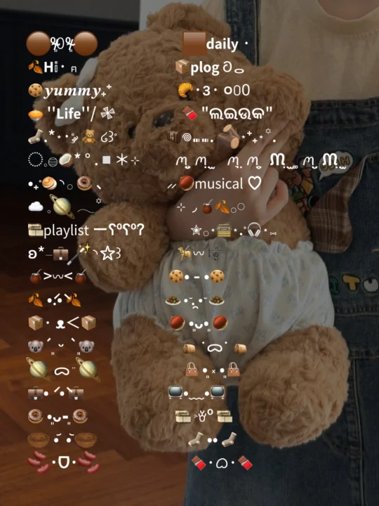 🧸Plog素材｜小众高级棕色emoji文案ᙏ̤̫