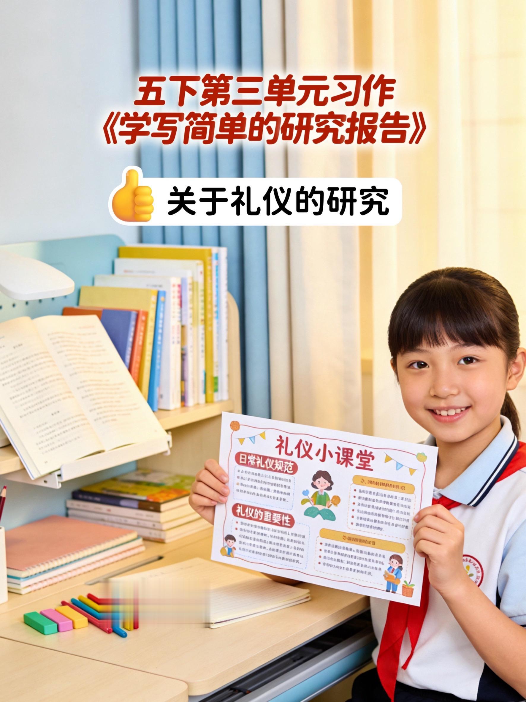 《学写简单的研究报告》——关于礼仪的研究。小学五年级下册第三单元习作《...