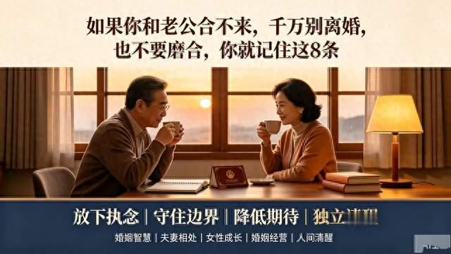 如果你和老公合不来，千万别离婚，也不要磨合，你就记住这8条