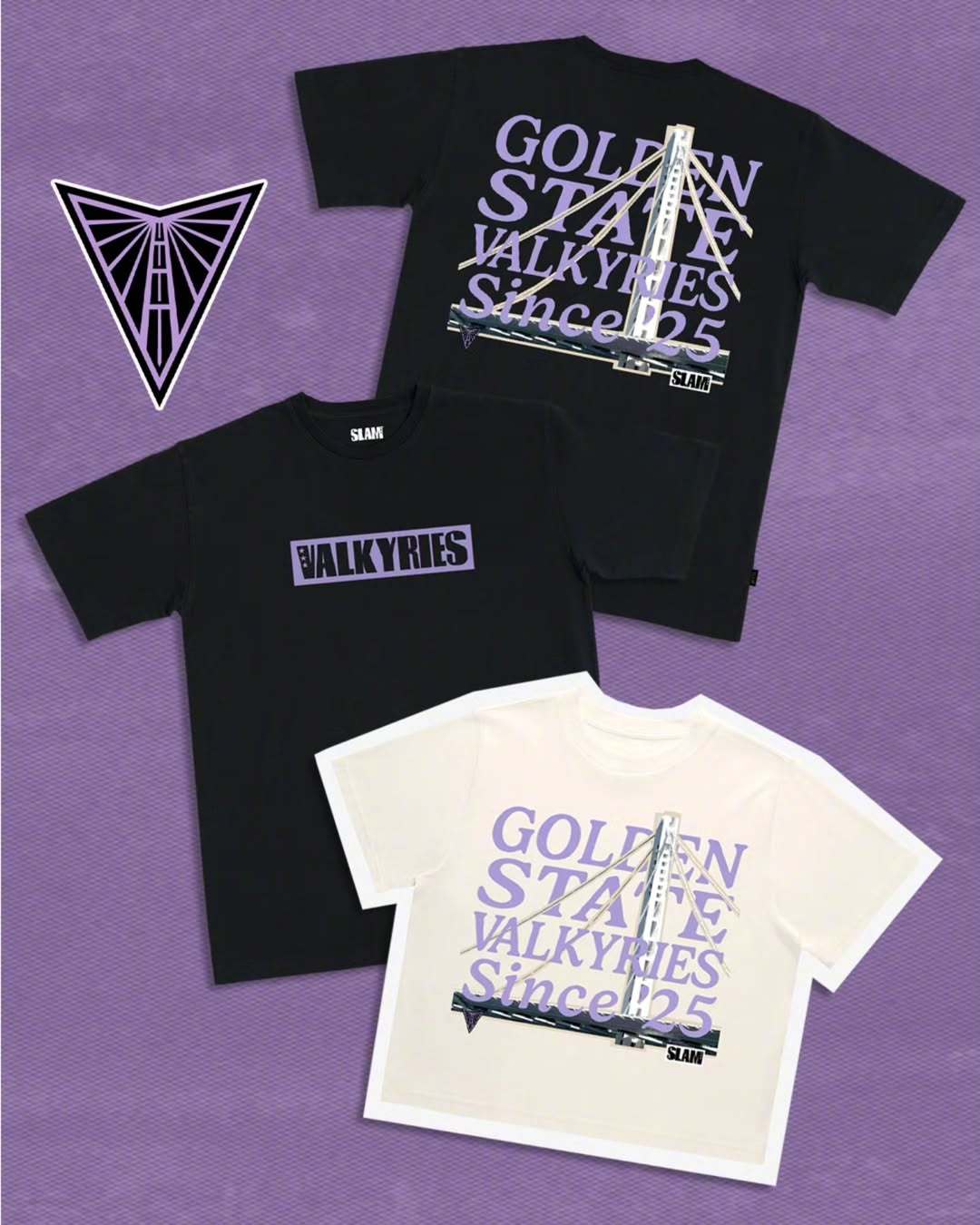 瓦尔基里 X SLAM 联名T恤即将在8月9日推出💜金州瓦尔基里 ​​​