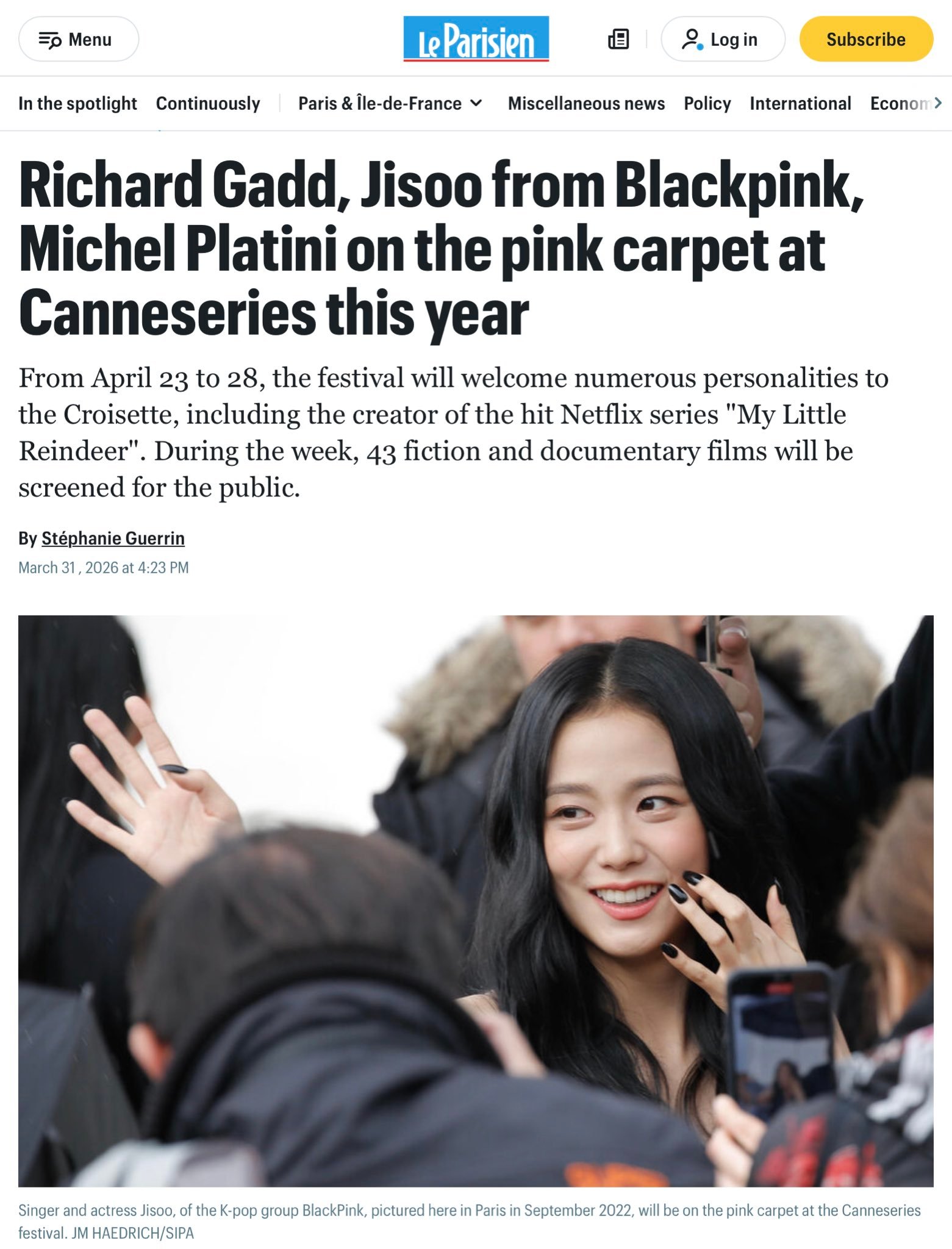 戛纳国际系列剧节Canneseries上最具影响力的明星，很可能就是K-pop现