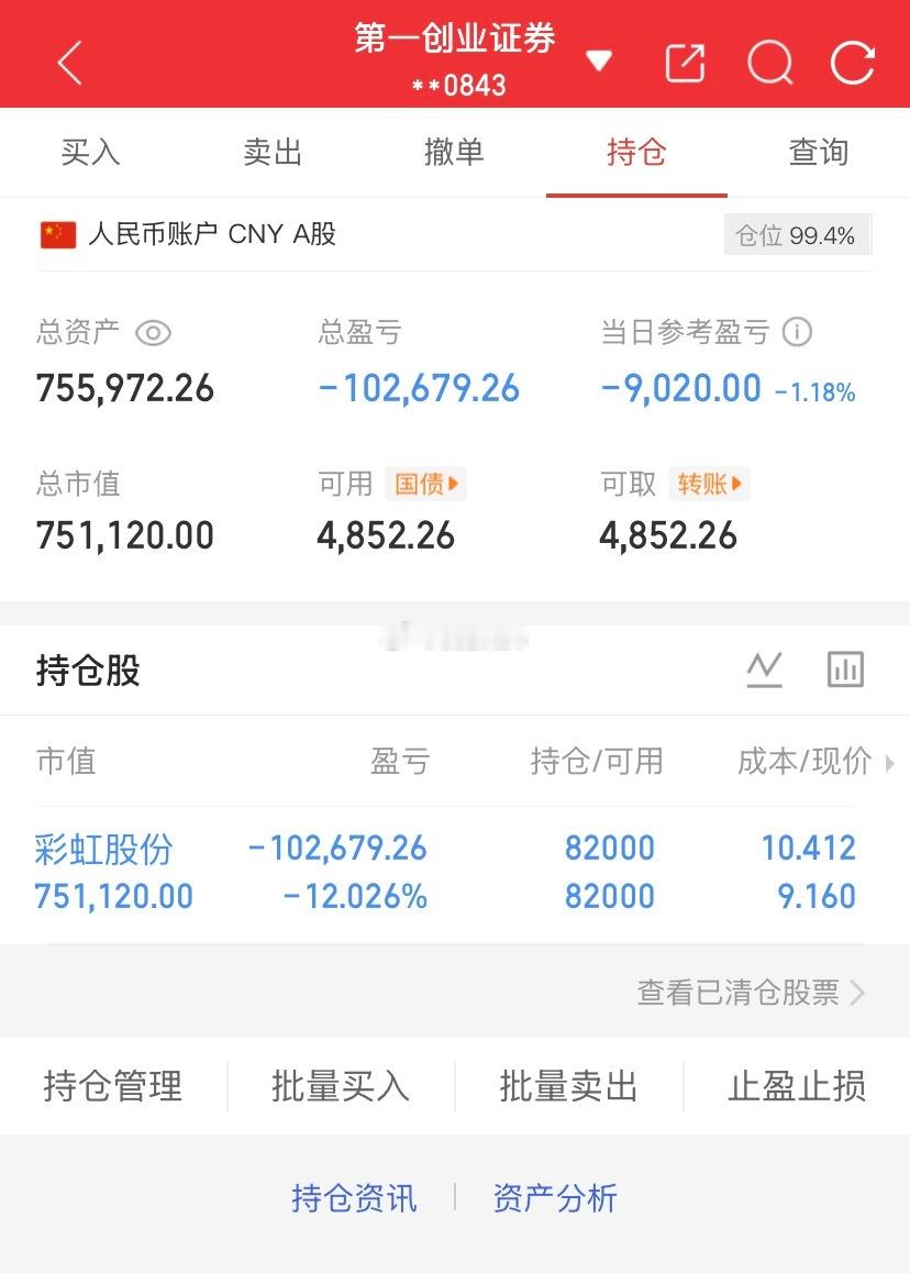 爱股程全职炒股日记40w本金挑战一年翻5倍，第（ 232）天！总资产：75w当日