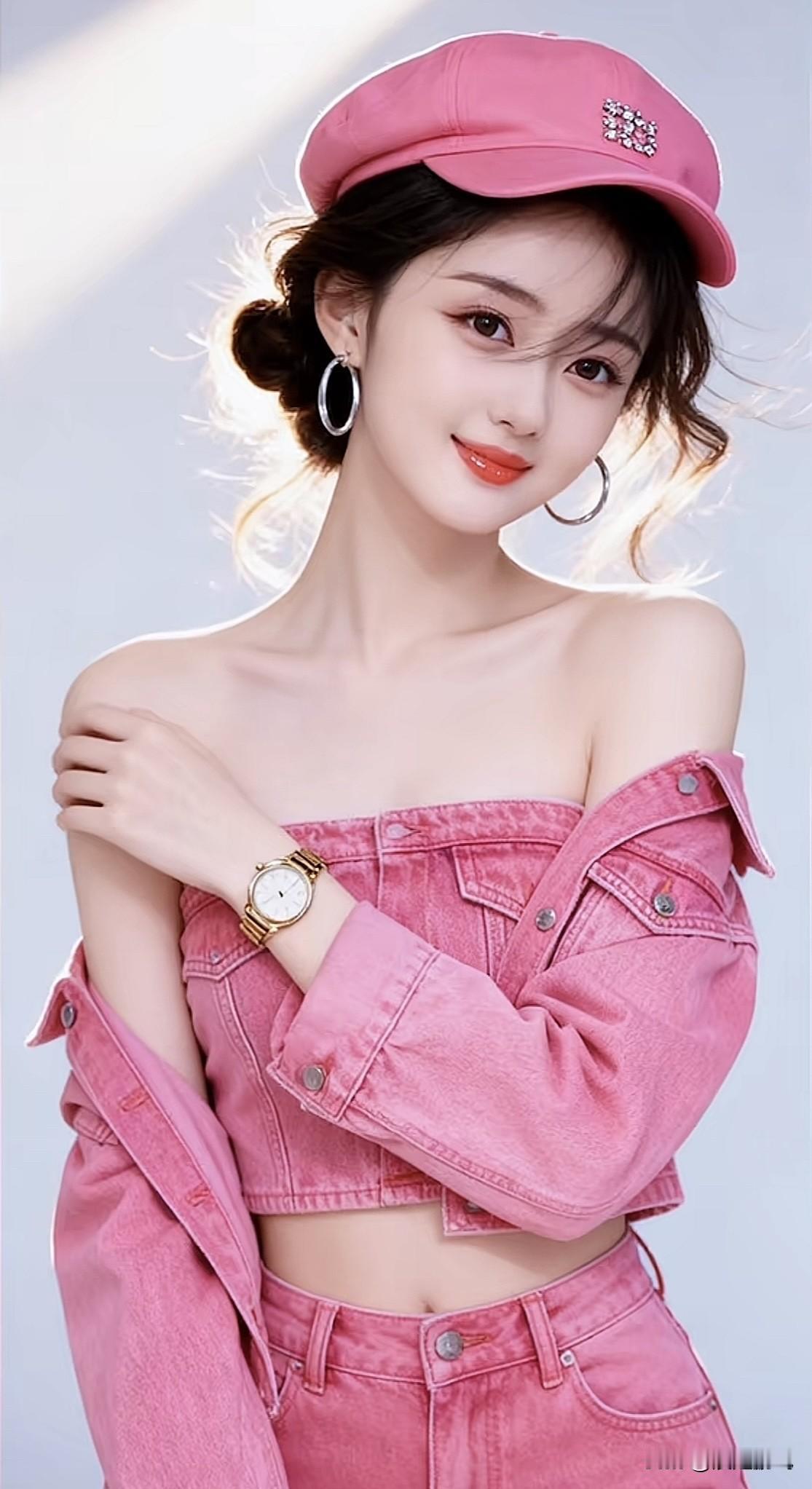 粉嫩少女风，牛仔与帽子的完美搭配，甜美可人！💖✨牛仔鸭舌帽穿搭 甜妹穿搭帽 粉