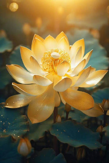 若你看到金色莲花，点赞，那便是好运的开始。 
