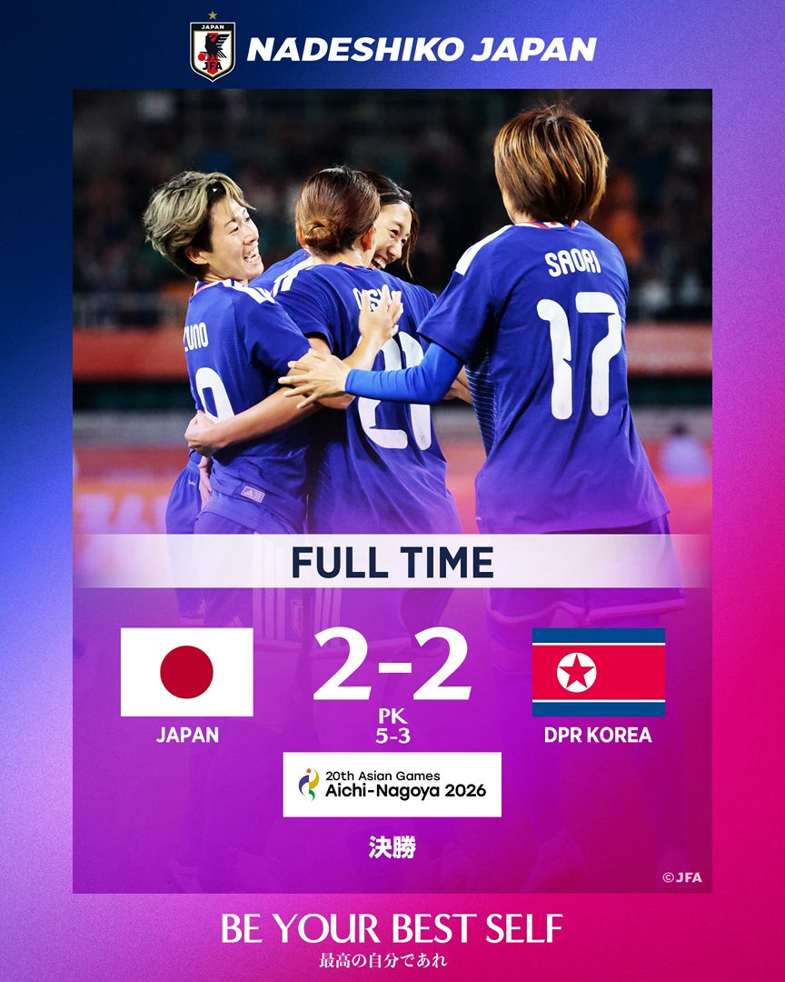 なでしこジャパン 【試合結果】日本女子代表120分钟2-2战平朝鲜女子代表，点球